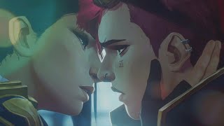 Vi and Caitlyn Kiss Scene Arcane Season 2 Episode 3 [upl. by Getter4]