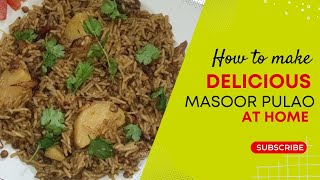 Masoor Pulao recipe masoorpulao pulao easyrecipe quickrecipe youtubevideo youtube [upl. by Aklog931]