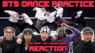 WE WATCH 3 DIFFERENT BTS DANCE PRACTICES  MIC DROP  ON  BLACK SWAN [upl. by Yznyl949]