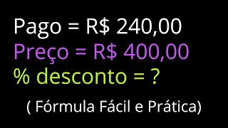 COMO CALCULAR PORCENTAGEM DE DESCONTO Rápido e Fácil [upl. by Schweiker417]