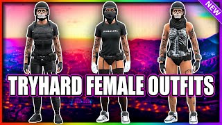 GTA5 I HOW TO GET MULTIPLE MODDED OUTFITS Female Tryhard USING GLITCHES [upl. by Boehmer835]