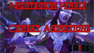 World of Warcraft  Nightborne Female Combat Animations [upl. by Fonz]