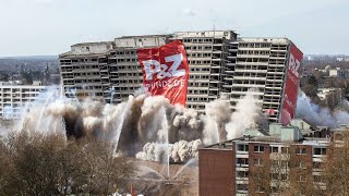 HochhausSprengung in Duisburg „Weißer Riese“ fällt [upl. by Ilojne]