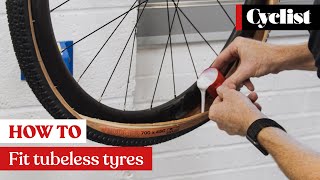 How to fit tubeless tyres Pro tips for fitting tubeless tyres road gravel and mtb [upl. by Townie317]