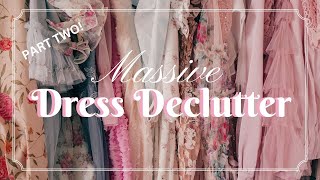 HUGE Dress Collection 2024 amp Declutter Part 2  Pink Girly Closet Tour [upl. by Schreibman]