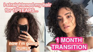 One Month into my Curly Hair Journey Product Recommendations [upl. by Enale]