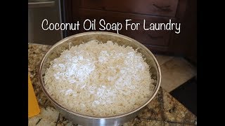 Coconut Oil Soap for Laundry  Tutorial [upl. by Hoes]