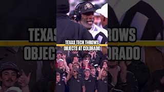 Deion Sanders was LIVID after Texas Tech fans threw objects at Colorados sideline 😳 [upl. by Zahc]