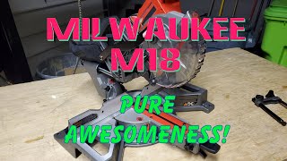 Milwaukee M18 Dual Bevel 7 14 Miter Saw [upl. by Llenrev]