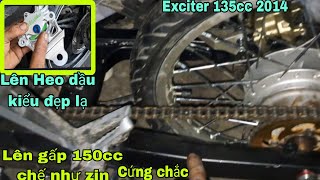 Chế lại Gấp Exciter 150cc cho 135cc 2014 như zin chạy đầm vững Exciter 135cc lên gấp 150cc [upl. by Lewert]