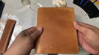 Unboxing of A6 Galen leather notebook cover and journal setup [upl. by Ikcir]