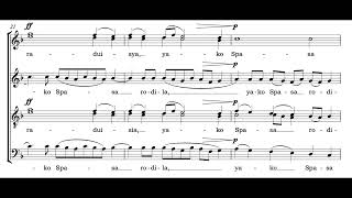 Bogoroditse Devo S Rachmaninoff Score Animation [upl. by Ardnuasac265]