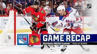 Rangers  Blackhawks 29  NHL Highlights 2024 [upl. by Curkell]