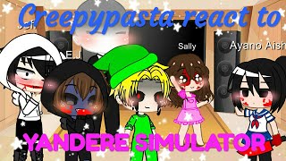 Creepypasta react to Yandere simulator Rap battle Part 1 [upl. by Einna]