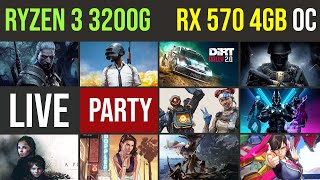 Streaming benchmark party vol 3 with Ryzen 3 3200g  RX 570 4GB [upl. by Shippee]