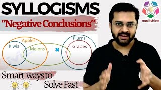 Syllogism  4 Learn how to deal with negative conclusions in syllogism problems [upl. by Pudens575]