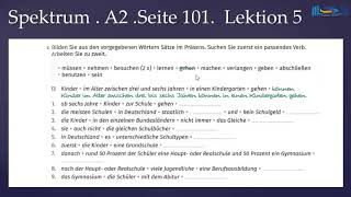 A2 Niveau Erklärung Seite 101 Lektion 5 شرح المستوي الثاني لتعلم اللغة الألمانية [upl. by As]