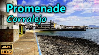 The Corralejo Promenade from Playa de Corralejo Viejo to the Marina  Fuerteventura Spain  4K HDR [upl. by Luce]