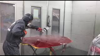 How To Use Spray Gun Rongpeng R802 for car repair painting [upl. by Aticilef]