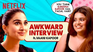 The MOST Awkward Interview With Vaani Kapoor amp Aishwarya Mohanraj  Khel Khel Mein  Netflix india [upl. by Henning]