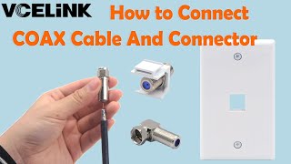 How to Connect F Type COAX Connector With RG6 Wall Plate  VCELINK [upl. by Acyre]