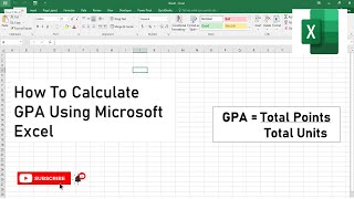 How to Calculate GPA using Ms Excel [upl. by Mathia]