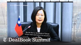 Taiwan’s President Tsai IngWen on the Threat of a Chinese Invasion  DealBook Summit 2023 [upl. by Nylicaj]