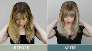 How To Fix Brassy Hair with OampM Conquer Blonde [upl. by Notfol]