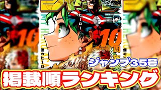 【最新】ジャンプ掲載順ランキング！【週刊少年ジャンプ35号】 [upl. by Delos]