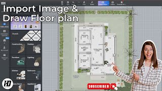 Coohom Tutorial for Beginner  How to Import Image and Draw Floor Plan Video1 Interior Design [upl. by Letsirc465]