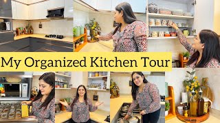 My kitchen tourMy organized Kitchen tourKitchen OrganizationKitchen tourKitchen Organizers [upl. by Aralc708]