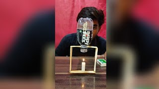 respect 😱🔥। flying plastic bottle experiment shorts science [upl. by Irollam237]