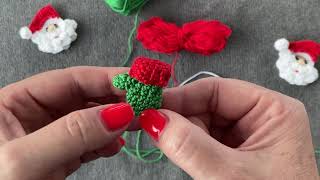 Mini Handschuhe 🎅🏻🧤häkeln Teil1 Schritt für Schritt ohne lästiges annähen von Teilen crochet mini [upl. by Einner]