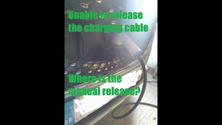 MG ZS EV  Manual Release of the Charging Cable [upl. by Elocon]