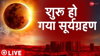 Solar Eclipse 2022 Live Updates शुरू हो गया सूर्यग्रहण  Solar Eclipse  Zee News Special Coverage [upl. by Kore]