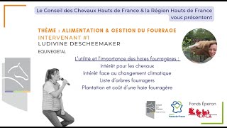 Intervention EquiVegetal  Alimentation amp Fourrages Colloque 2024 [upl. by Yelknirb]