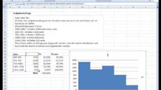 Excel 2007 Tutorial  Histogramm kumulierte Häufigkeit Diagramm [upl. by Guy]