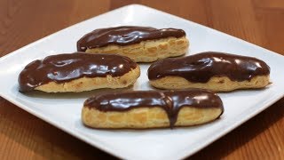 How to Make Eclairs  Easy Homemade Chocolate Eclair Recipe [upl. by Itnahsa350]