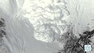 Large avalanche experiment of SLF in Valais Switzerland January 2016 [upl. by Gaskill]