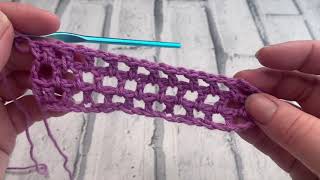 How to crochet Offset Mesh Stitch Tutorial [upl. by Ardnasirk]