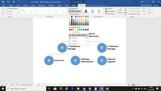 Create an organizational chart  organogram  hierachy  with pictures using SmartArt with MS Word [upl. by Tracy257]