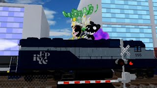 RFampP 155 leads a Hopper Coal Train in Roblox Felina Subdivision [upl. by Nnylrahc814]