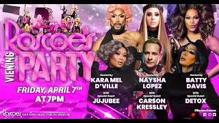 Detox JuJuBee amp Carson Kressley Roscoes RuPauls Drag Race Season 15 Viewing Party [upl. by Edward]