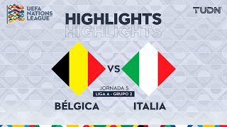 HIGHLIGHTS  Bélgica vs Italia  UEFA Nations League 2024  TUDN [upl. by Luoar974]