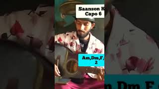 Saanson ko Jeene Ka  Song Arijit Singh Zid Guitar Lesson And Cover by mareezemusic [upl. by Leuqcar]