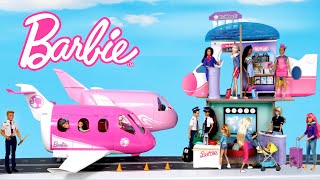 Barbie Doll Airplane Travel Routines in New Airport [upl. by Drewett]