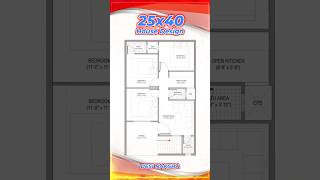 25x40 North facing vastu house plan 3BHK shorts shortsfeedytshorts [upl. by Rento694]