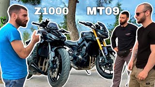 Kawasaki Z1000 VS Yamaha MT09 [upl. by Ylenats]