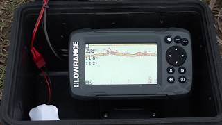 Baitboatpl  Przykładowy test echosondy LOWRANCE HOOK2 4X przerobionej na bezprzewodową [upl. by Langelo549]