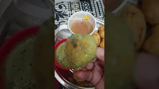 bonda with green chutney 🤤 [upl. by Grochow]